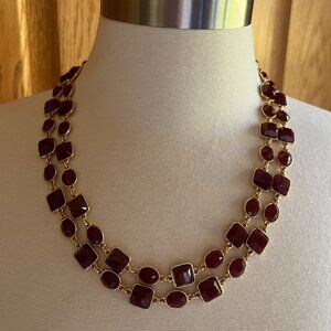 TALBOTS - Two-Layer Stone Necklace -- NEW with Tag